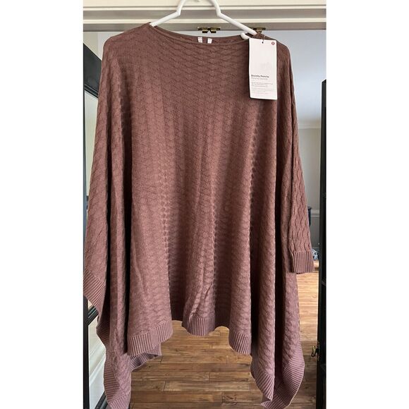 NWT Lululemon Divinity Poncho SPNO Spanish Oak Shawl Wrap $138 - Picture 7 of 9